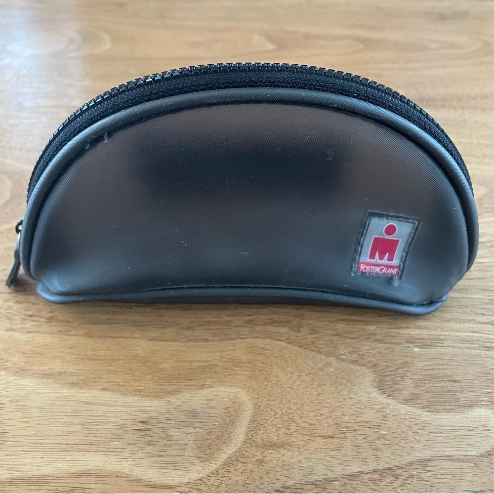 Foster Grant black translucent sunglasses case